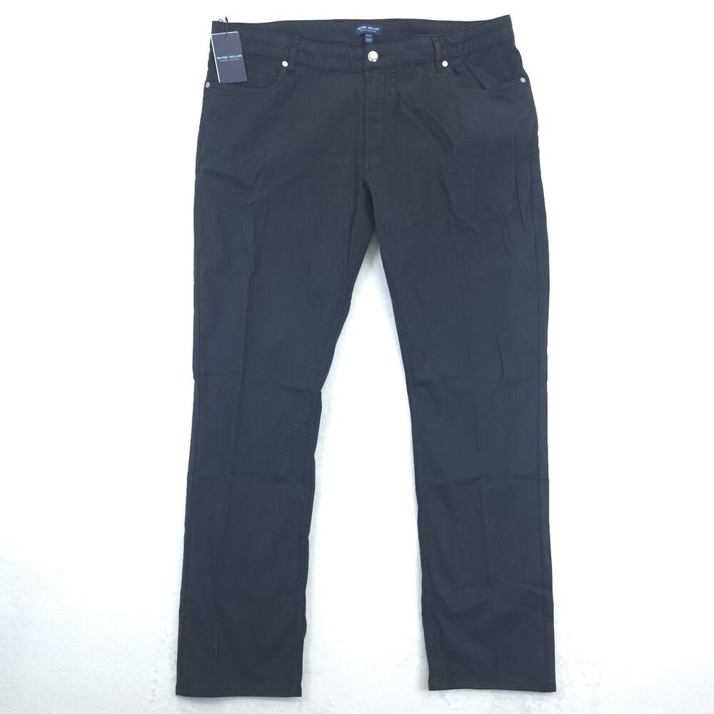 Peter Millar Wayfare 5 Pocket Pants Mens 40x32 Crown Crafted Black NWT